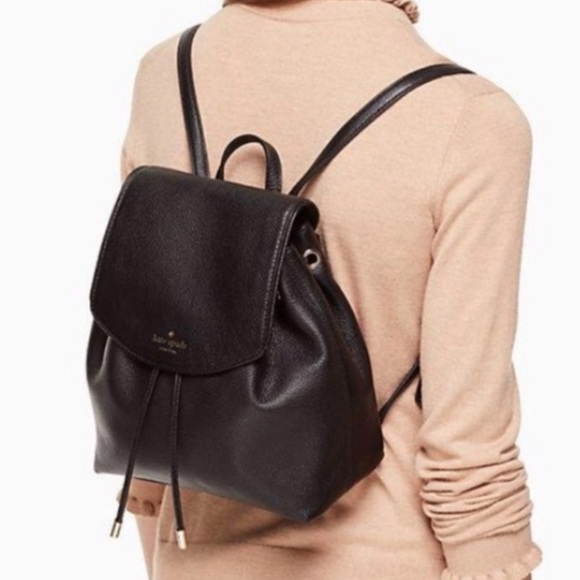 Kate spade Mulberry street small breezy leather backpack black purse bag - Picture 2 of 11
